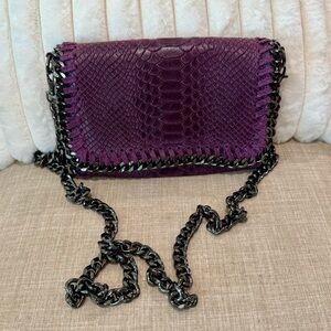 Italian Leather Snakeskin Crossbody